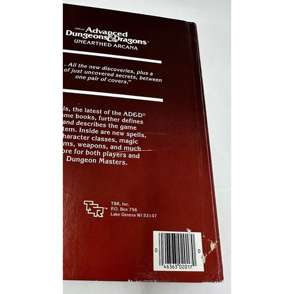 Advanced Dungeons & Dragons Unearthed Arcana TSR 1985 #2017 AD&D RPG - Picture 12 of 16
